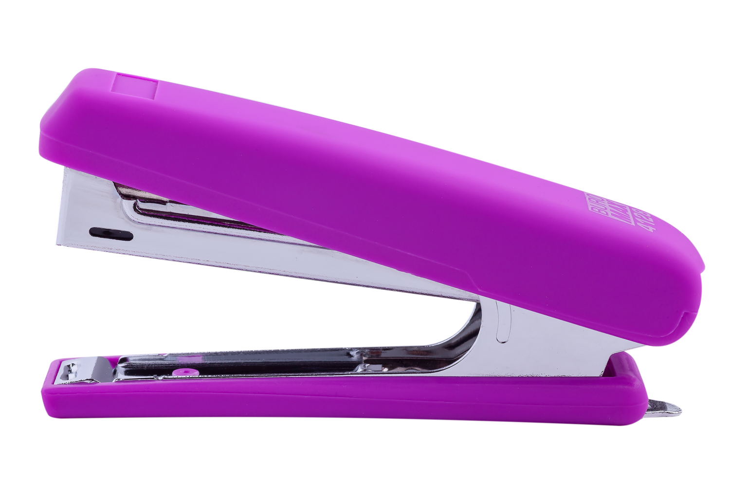 Степлер №10 12арк Buromax ВМ.4128 -07 фіолетовий Rubber touch