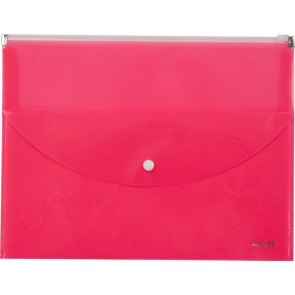 Папка на блискавці А4 Axent рожева,1430-10-A