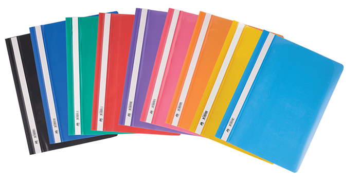 Швидкозшивач пласт. А4, PP, асорті BM.3311-99 без перфорації