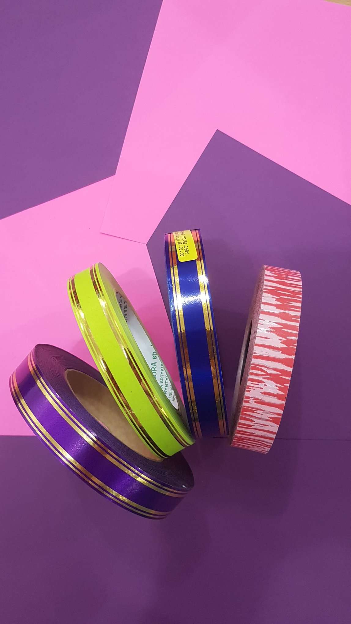 Стрічка декоративна бабина 2см мікс 9540