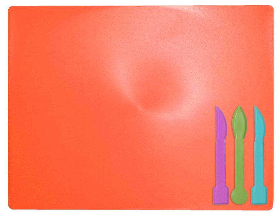 Дощечка для пластиліна, 3 стека, кораловий ZB.6910-27