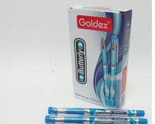 Ручка кулькова масляна Goldex Batterfy синя, #1271