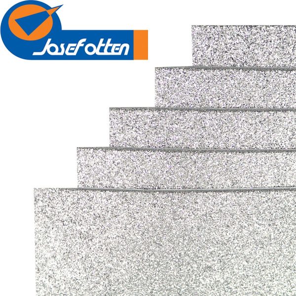 Фоаміран EVA 1.7 ± 0.1MM "Сірий" GLITTER HQ A4 (21X29.7CM)  17GLA4-054