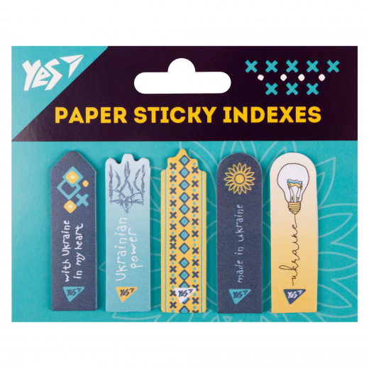 Індекси паперові Yes "Ukraine", 55*15мм, 100 шт (5x20)