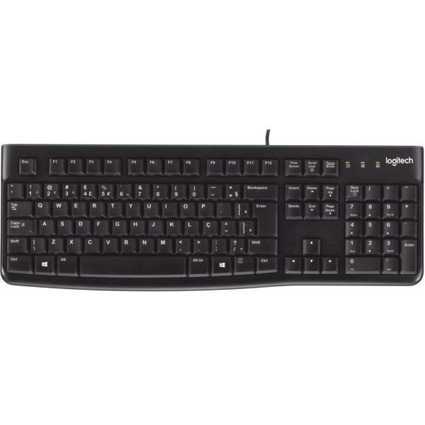 Клавіатура Logitech K120  укр. розкл. USB OEM чорна (920-002643)