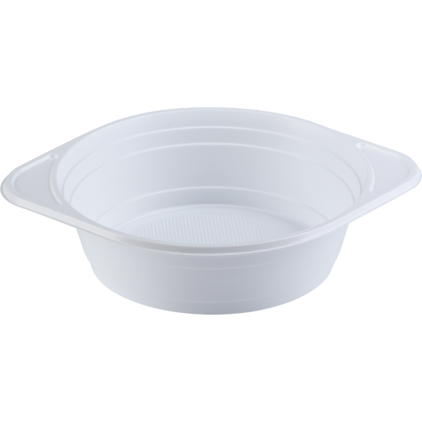 Тарілка глубока пластикова 500мл біла в уп 100шт 1080100