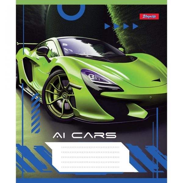 Зошит 36 арк клітинка 1Вересня AI cars, 766669