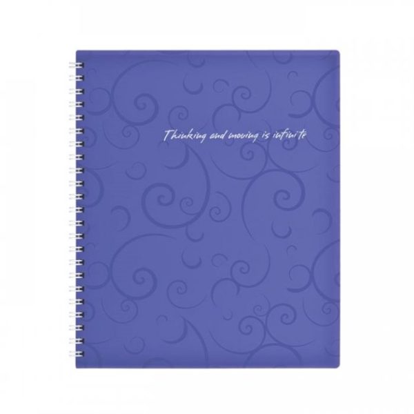 Блокнот А5 80 аркушів, клітинка, на пружині Buromax Barocco, фіолетовий ВМ.2419-607