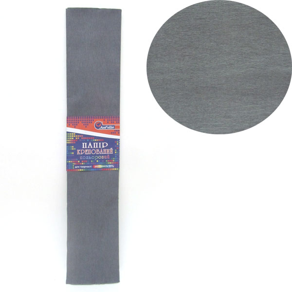 Кріп-папір J.Otten KR110-80703 110%, сірий 50*200см, осн.20г/м2, заг.42г/м2