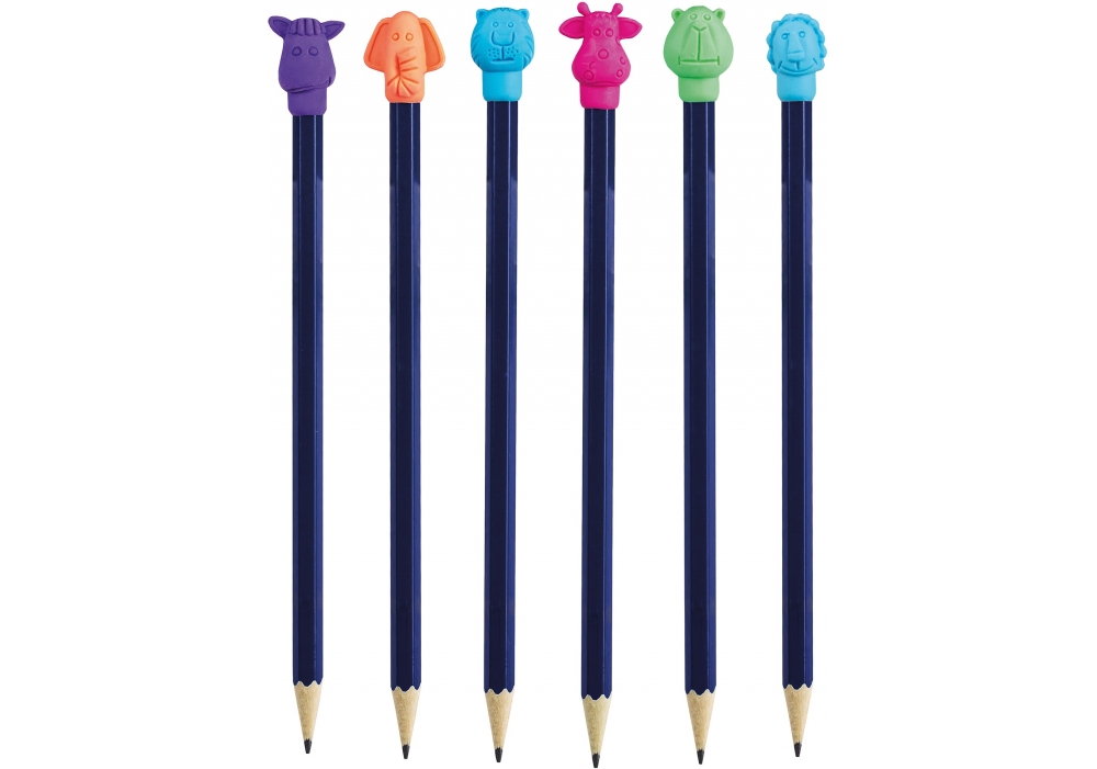 Гумка-насадка на олівець Animal World 23*16*15 мм, асорті CF81735