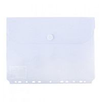 Папка-конверт Economix на липучке с перфор А4 пласт 180мкм E31311* прозрач вертикал