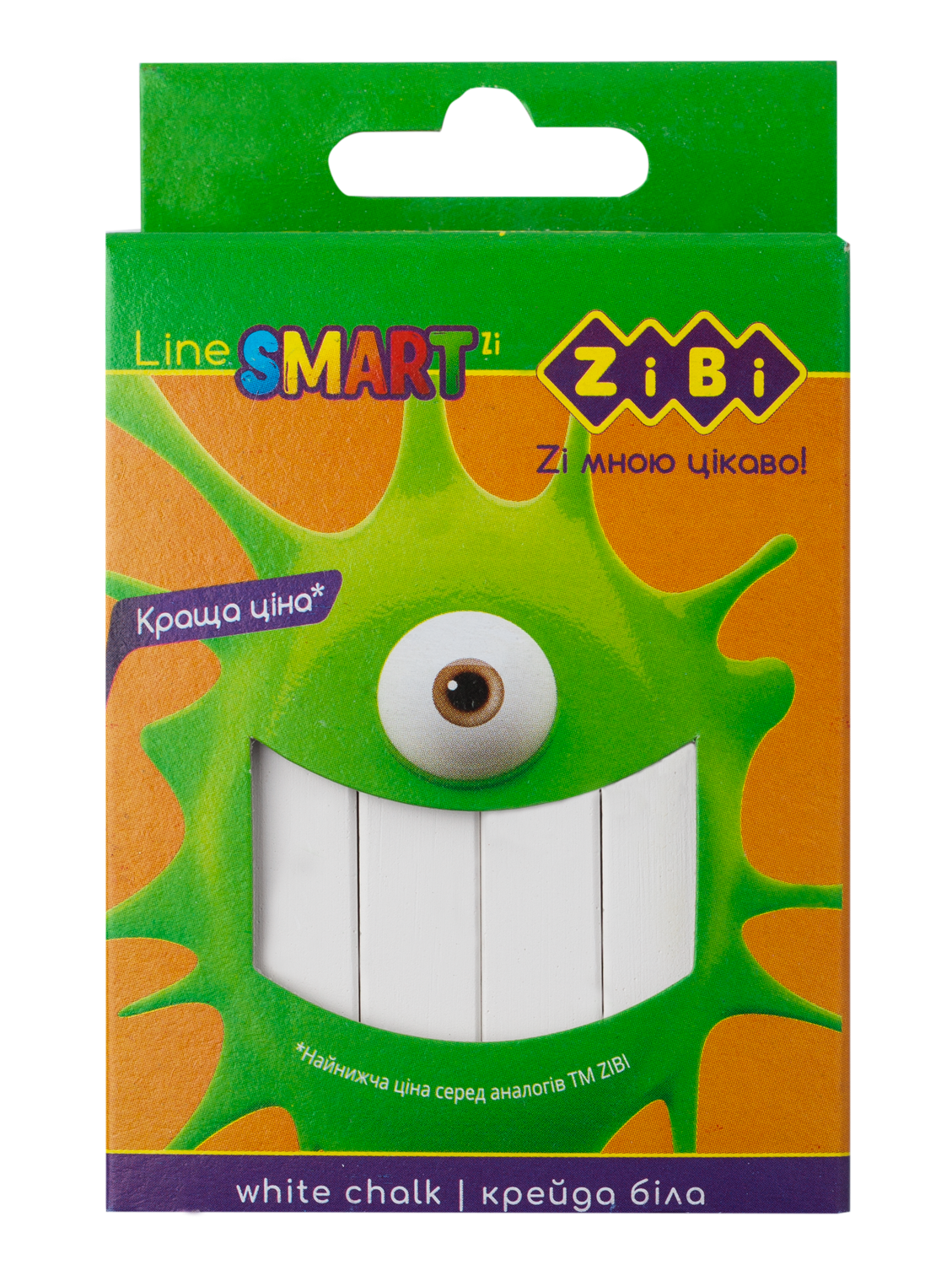 Крейда біла квадратна 12 шт., картонна коробка, SMART Line ZB.6705-12