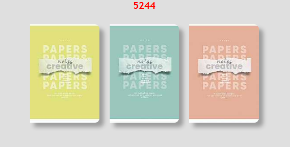 Зошит загальний, скоба, А4/80арк., у лінію, білий блок, 70г/м2, картон, мат. ламінація, Student A4-080-5244L