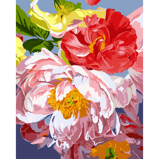 Картина за номерами SANTI "Чарівні півонії, 40*50  см УЦІНКА! ТЕРМІН ПРИДАТНОСТІ