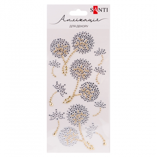 Аплікація SANTI зі страз самоклеючих Кульбабки 10х20 см