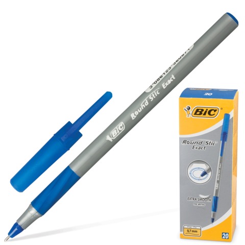 Ручка кулькова BIC Round Stic EXACT, синя 0,7мм