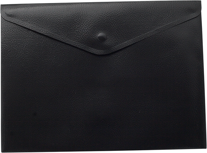 Папка на кнопке А5 пластиковая Buromax 3935-01 непрозрачная черная