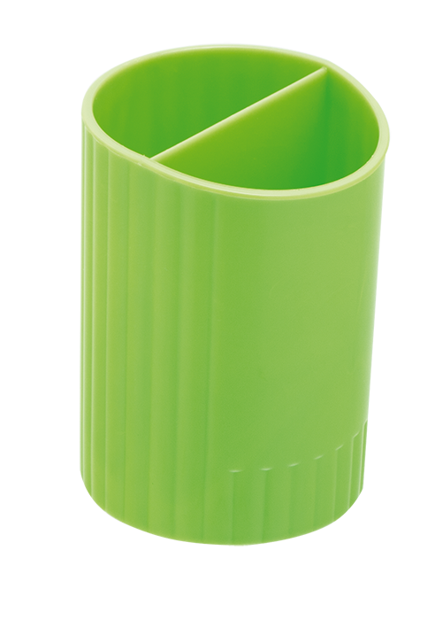 Стакан для ручек пластиков ZIBI ZB.3000-15 круглый на 2 отд салатовый