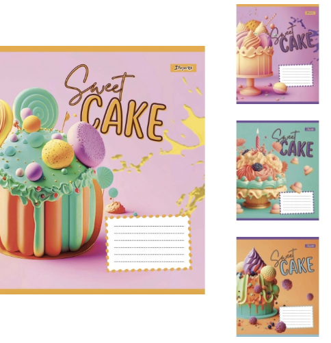 Зошит 18арк клітинка 1 Вересня 766320 Sweet cake