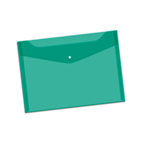 Папка на кнопке Economix E31316-04, А5, пластиковая, зеленая