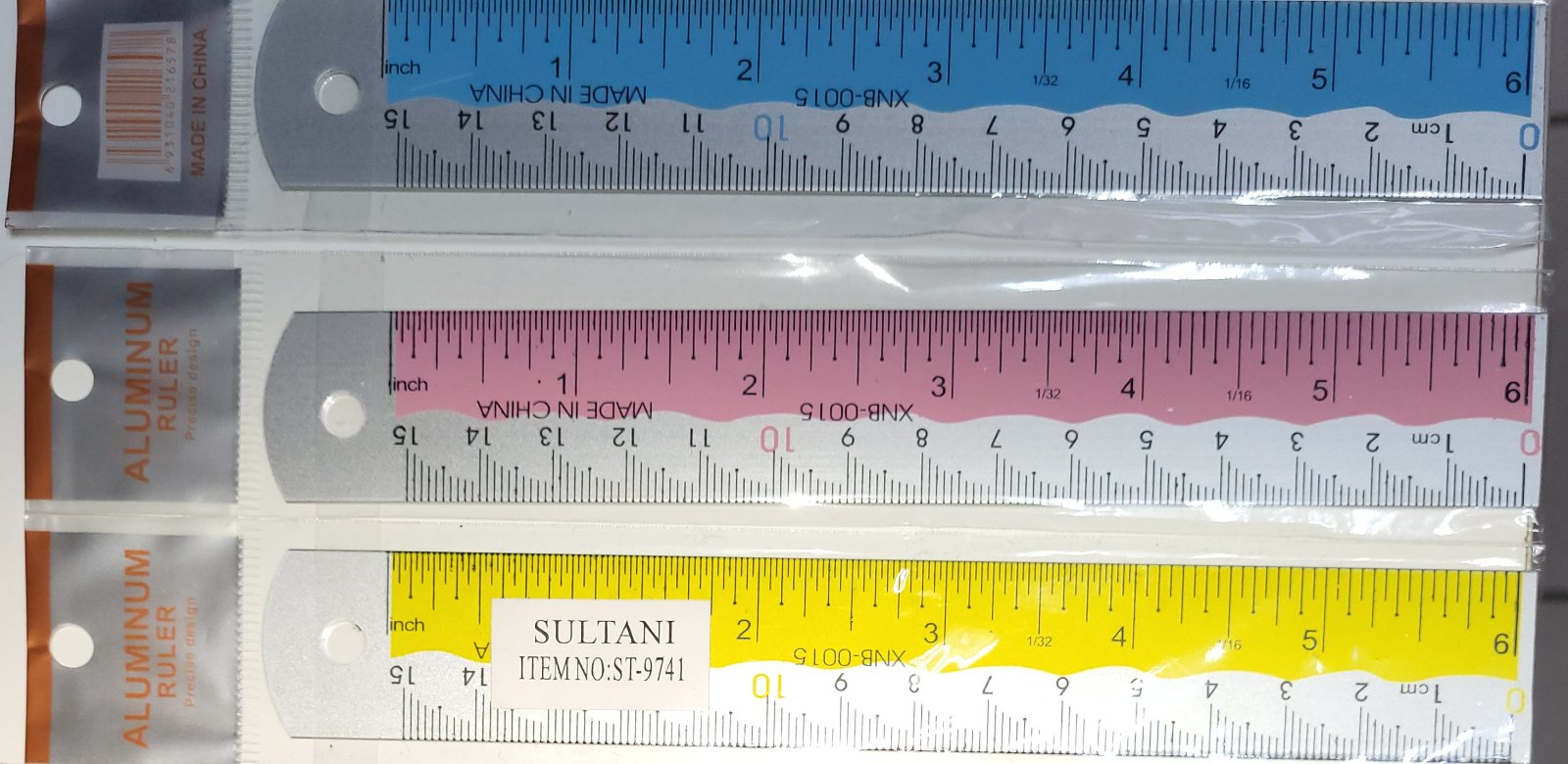 Лінійка металева  15 см ST 9741 кольор дизайн