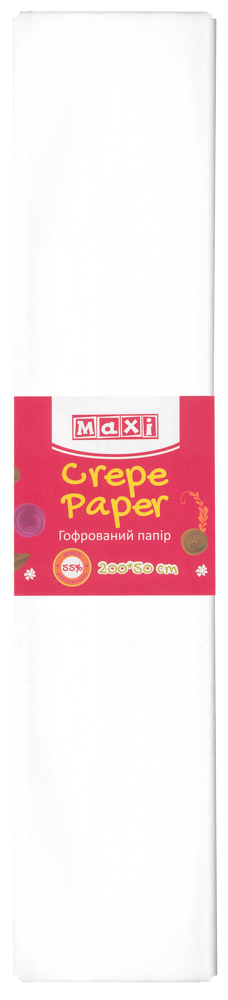 Папір гофрований 55%, 50х200см, білий MX61615-14