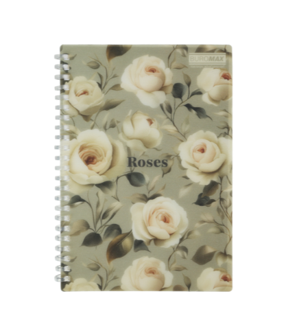 Зошит для записів ARABESKI, А5, 80 арк., клітинка, пластикова обкладинка, світло-сірий BM.2587-20