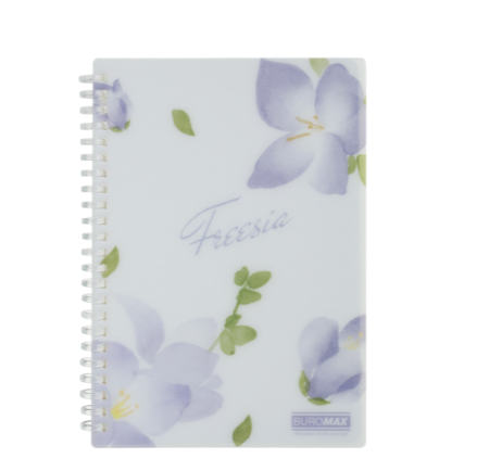 Зошит для записів ARABESKI, А5, 80 арк., клітинка, пластикова обкладинка, бузковий BM.2587-26