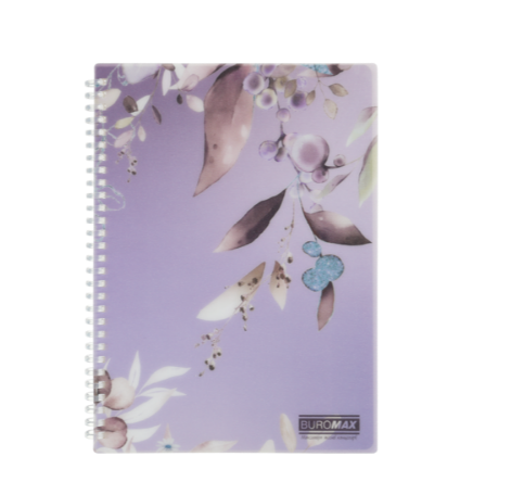 Зошит для записів ARABESKI, B5, 80 арк., клітинка, пластикова обкладинка, сливовий BM.2586-48