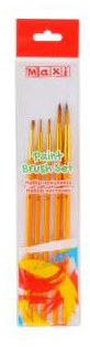 Набір пензлів 5шт., синтетичний ворс, круглі (№ 0, 2, 3, 6, 8), коротка ручка