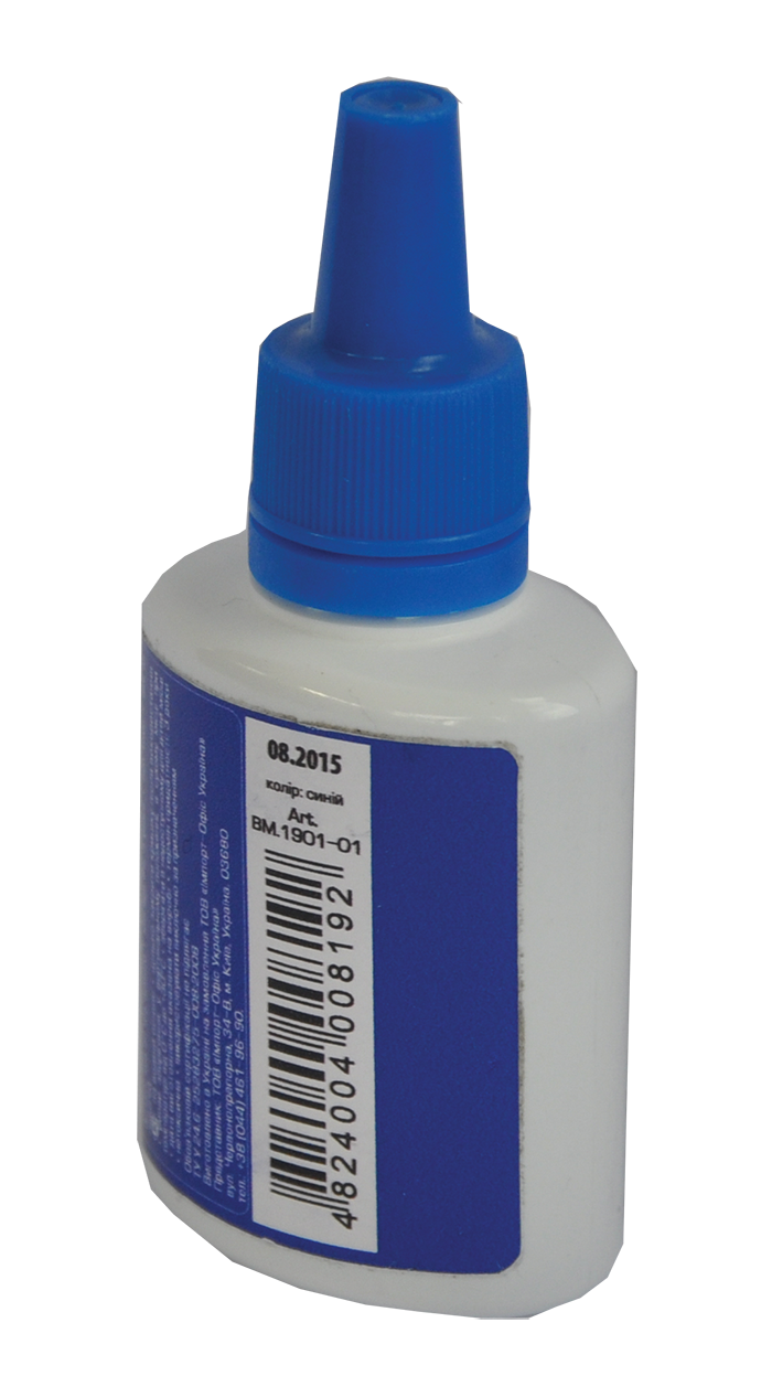 Фарба штемпельна 30мл, синя. BM.1901-01