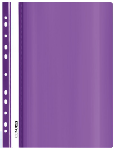 Папка-швидкозшивач А4 Economix E31510-12 з перфорацією, фактура "глянець", фіолетова