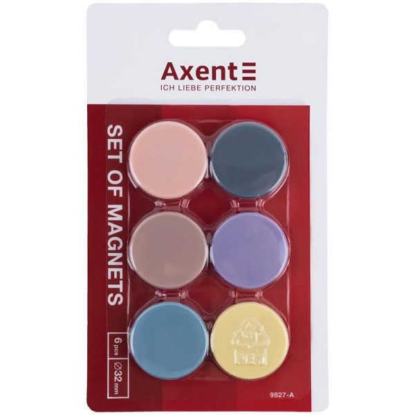 Набір магнітів 32 мм,  6 шт., Morandi 9827-А