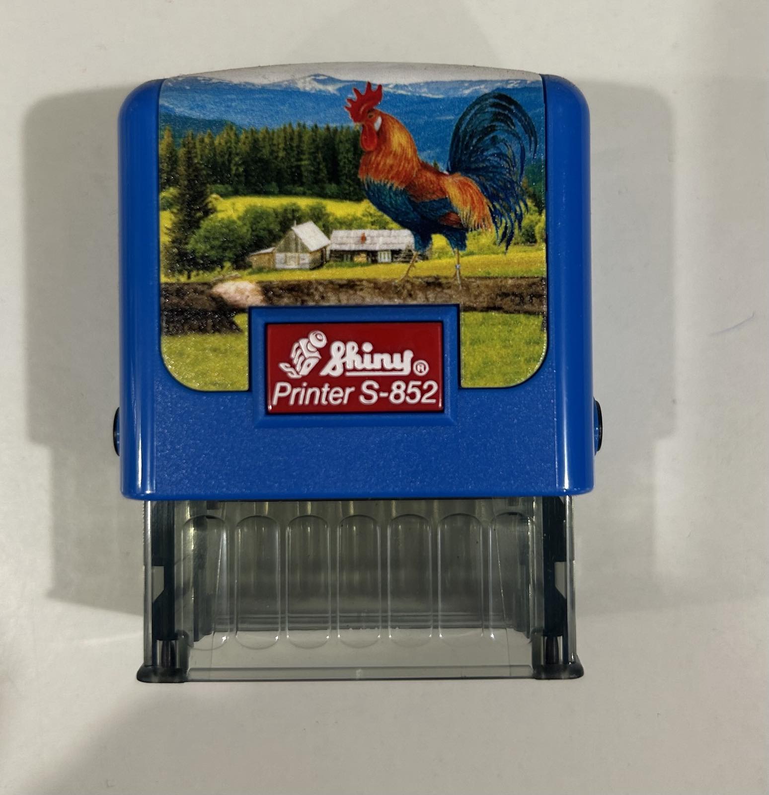 Штамп Получено Shiny S-852 UA-04 синяя