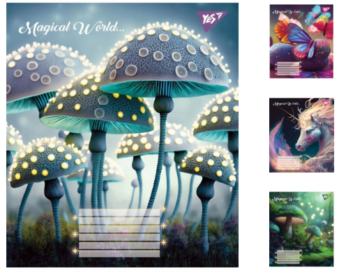 Зошит 18арк клітинка YES 766330  Magical world