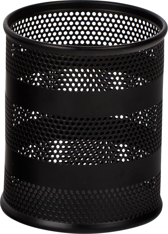 Підставка для ручок кругла 85x85x100мм, металева чорна BM.6203-01