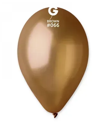 Кульки повітряні 10' коричневі металік Gemar  (25 см) 1шт 12980