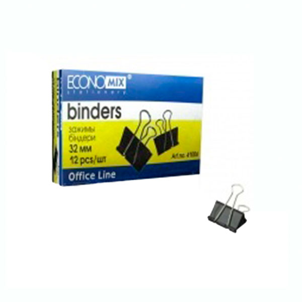 Біндер 32 мм Economix чорний, Е41006