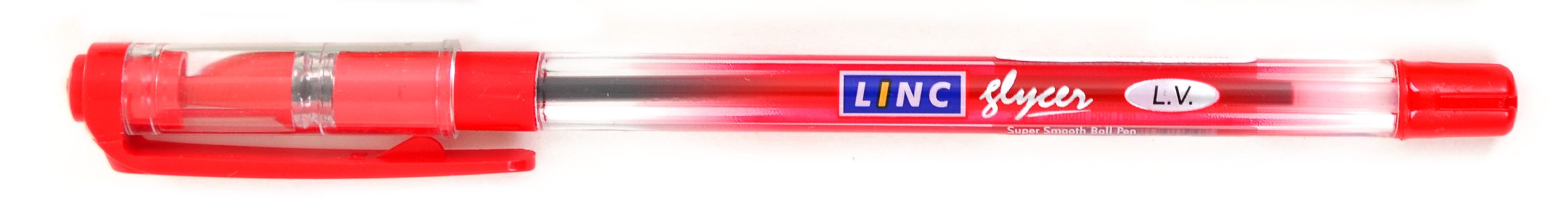 Ручка кулькова масляна "Glycer" червона 0,7 мм "LINC" 411909