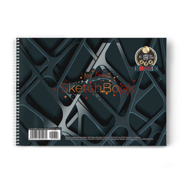 Скетчбук Аркуш А5 28арк 250г Абстракція 1В2989