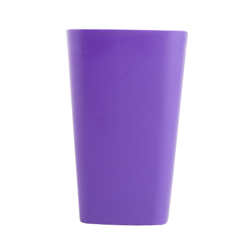 Стакан пластиковий для письмового приладдя (для творчості), квадратний, фіолетовий