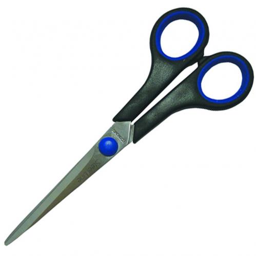 Ножиці 17см Ecomomix E40402, пластикові ручки з гумовими вставками