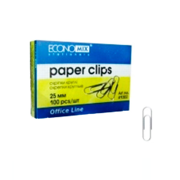 Скріпки круглі 25 мм Economix, E41002