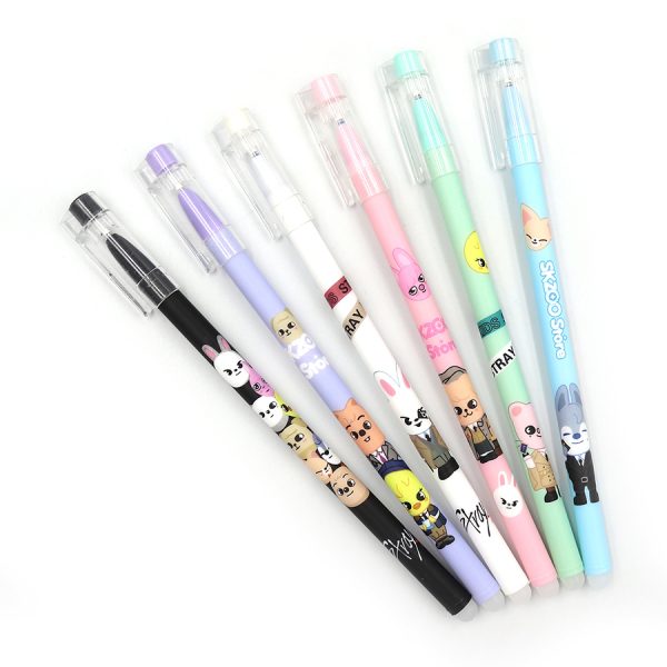 Ручка гелева пиши-стирай 0,5мм синя "Stray Kids" 1845