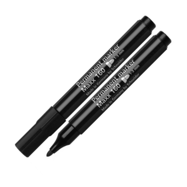 Маркер перманентний 1-3 мм Schneider Maxx 160 чорний, S116001