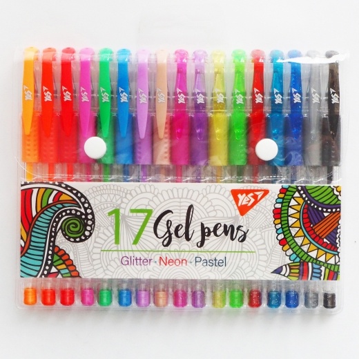 Набір гелевих ручок YES 17 штук