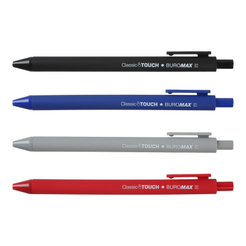 Ручка масляна, 0,5 мм, Rubber Touch, асорті корпусів, сині чорнила BM.8363-01