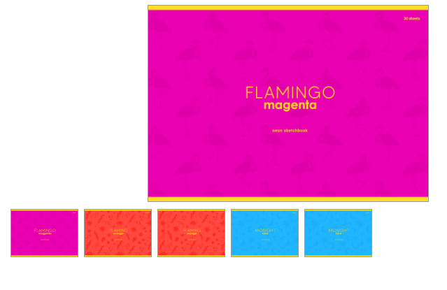 Альбом для малювання, склейка, 30арк., 100г/м2, флуор. фар + виб УФ ,PB-GB-030-8526 Star