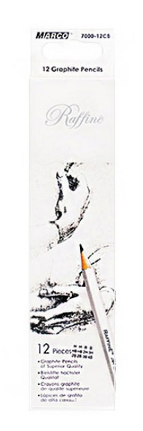 Набір олівців граф. 12 шт. 3h-1,2h-1,h-2,hb-2,b-2,2b-2,3b-1,4, Marco FM7000DM-12CB mix