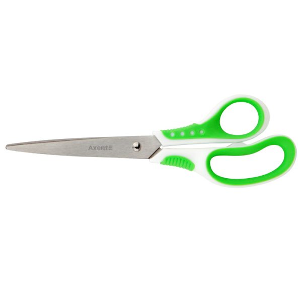 Ножиці 21 см Axent Shell, 6305-09-A біло-салатові